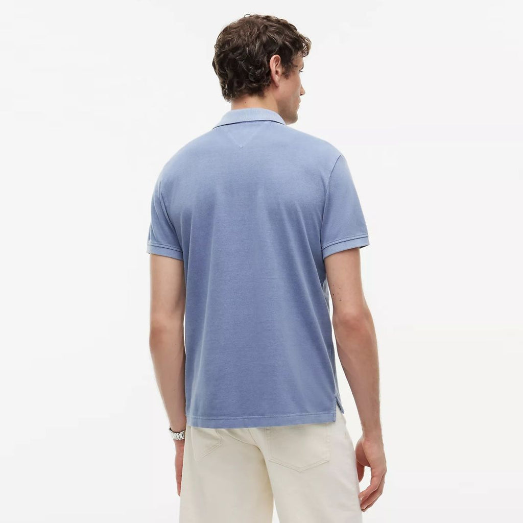 Tommy Hilfiger Garment Dye Polo Licht Blauw