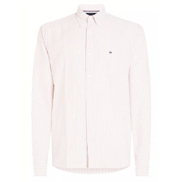 Tommy Hilfiger Heritage Oxford Stripe Overhemd Beige/Wit