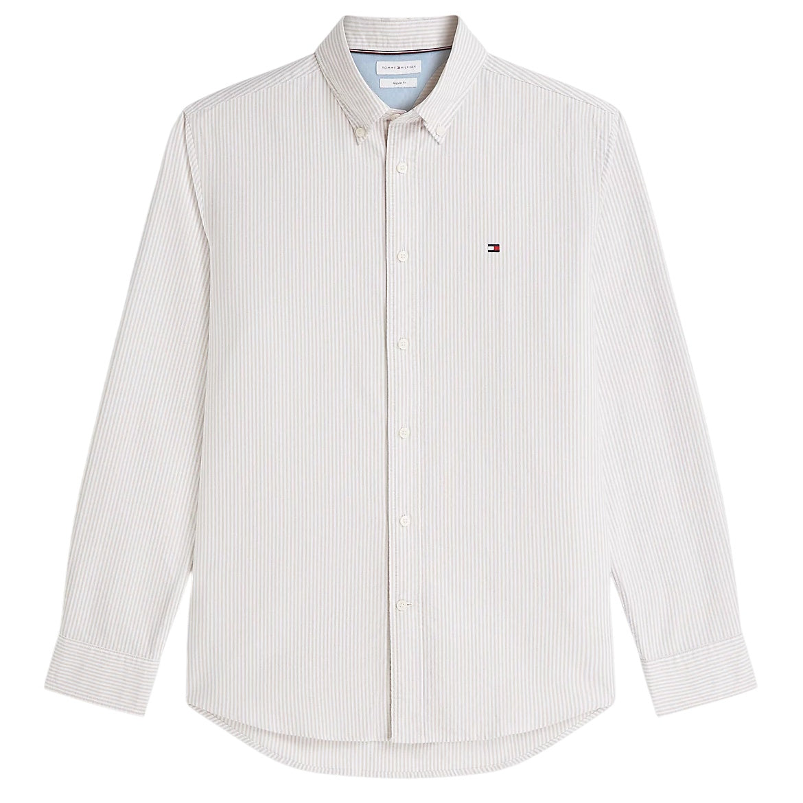 Tommy Hilfiger Heritage Oxford Stripe Overhemd Beige/Wit