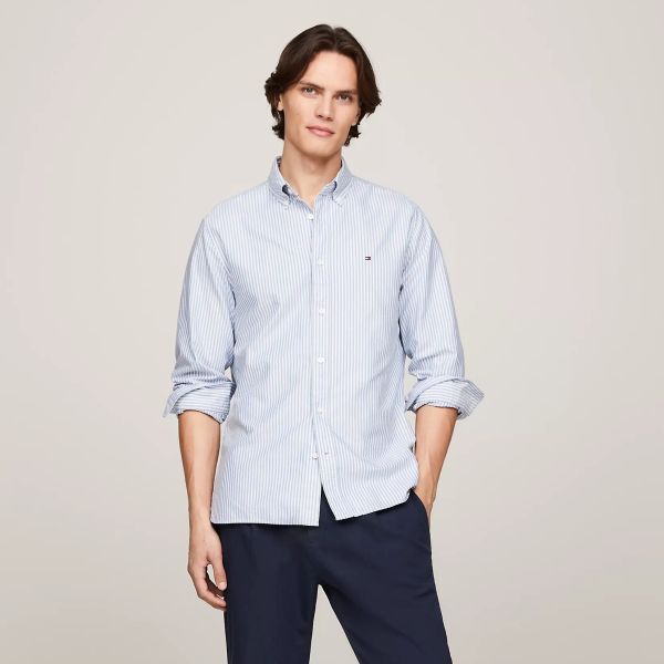 Tommy Hilfiger Heritage Oxford Stripe Overhemd Blauw/Wit
