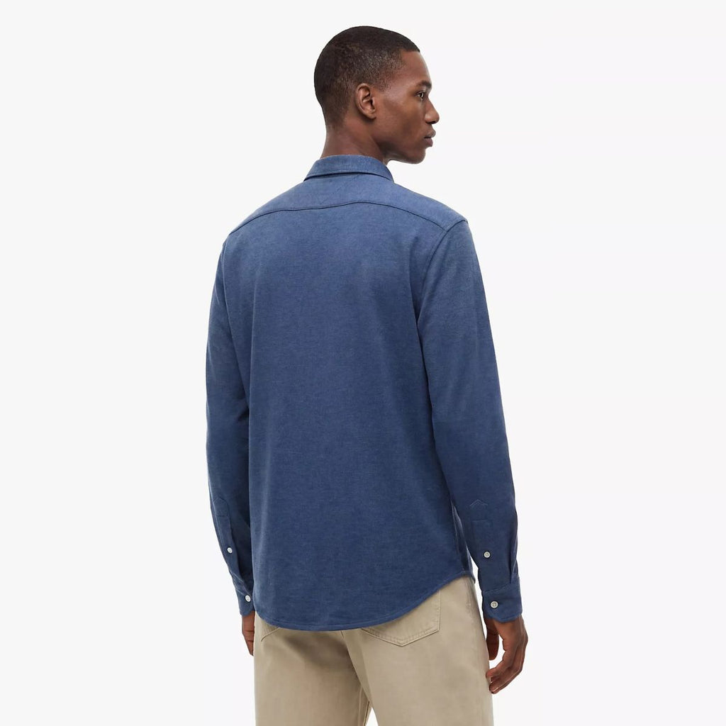 Tommy Hilfiger Knit Pique Feather Overhemd Donker Blauw
