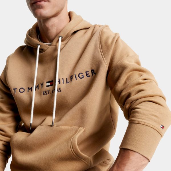 Tommy Hilfiger Logo Hoodie Beige