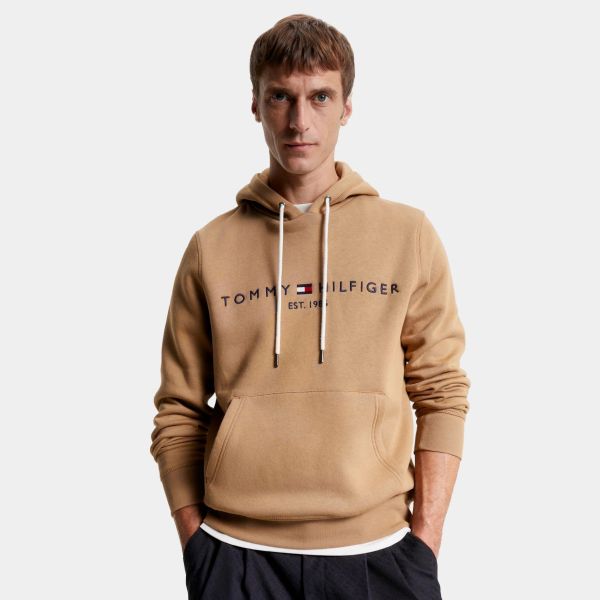 Tommy Hilfiger Logo Hoodie Beige