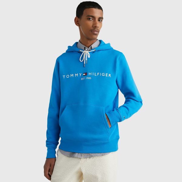 Tommy Hilfiger Logo Hoodie Blauw
