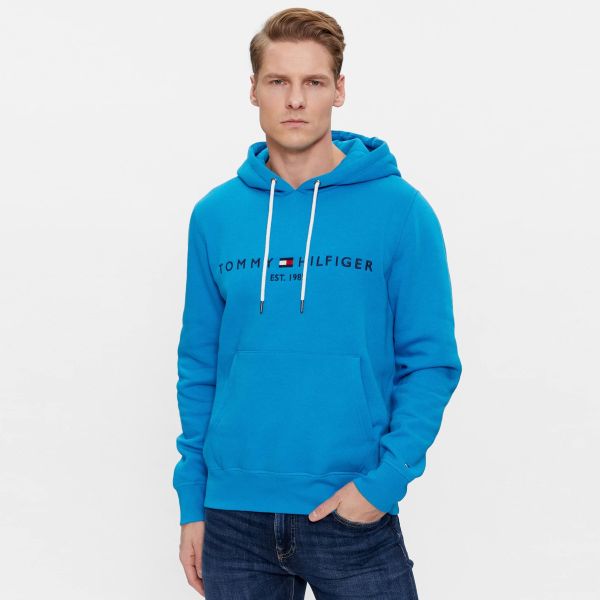 Tommy Hilfiger Logo Hoodie Blauw