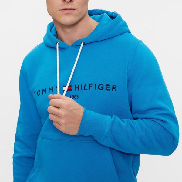 Tommy Hilfiger Logo Hoodie Blauw