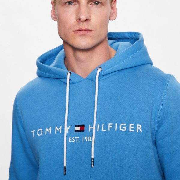 Tommy Hilfiger Logo Hoodie Blauw