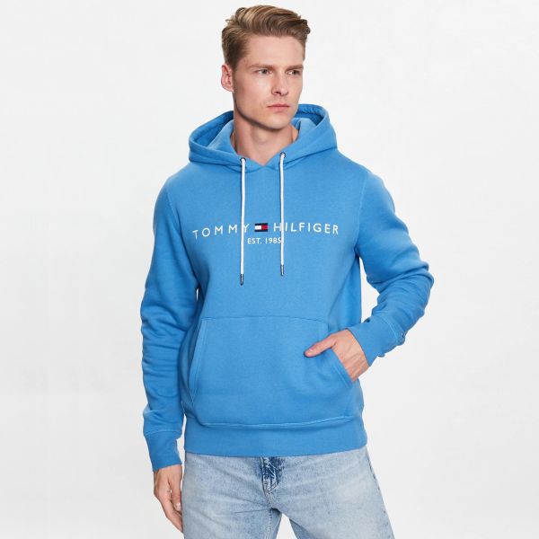 Tommy Hilfiger Logo Hoodie Blauw