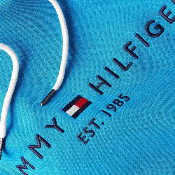 Tommy Hilfiger Logo Hoodie Blauw