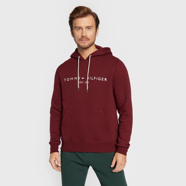 Tommy Hilfiger Logo Hoodie Bordeaux