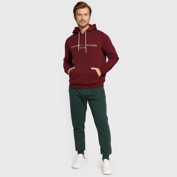 Tommy Hilfiger Logo Hoodie Bordeaux