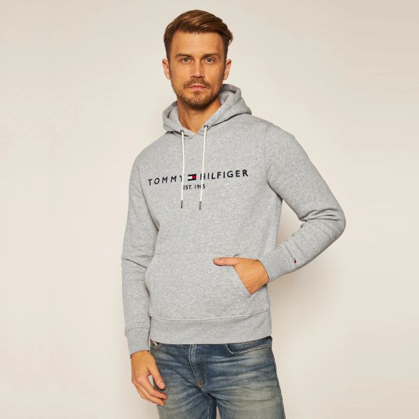 Tommy Hilfiger Logo Hoodie Grijs