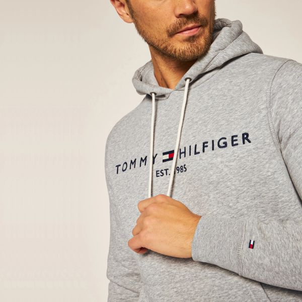 Tommy Hilfiger Logo Hoodie Grijs