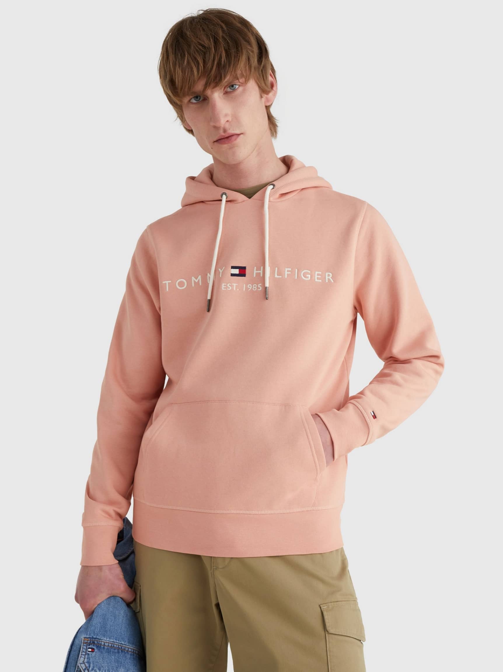 Tommy Hilfiger Logo Hoodie Peach