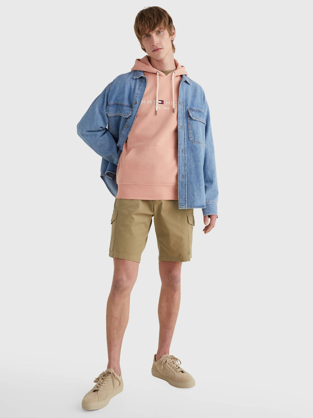 Tommy Hilfiger Logo Hoodie Peach