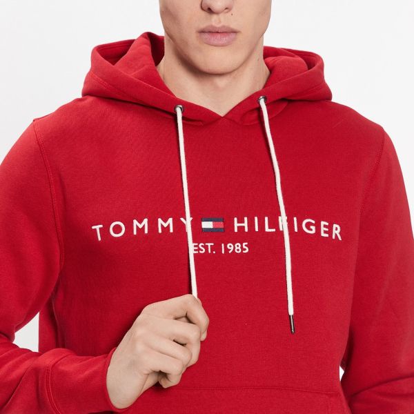Tommy Hilfiger Logo Hoodie Rood