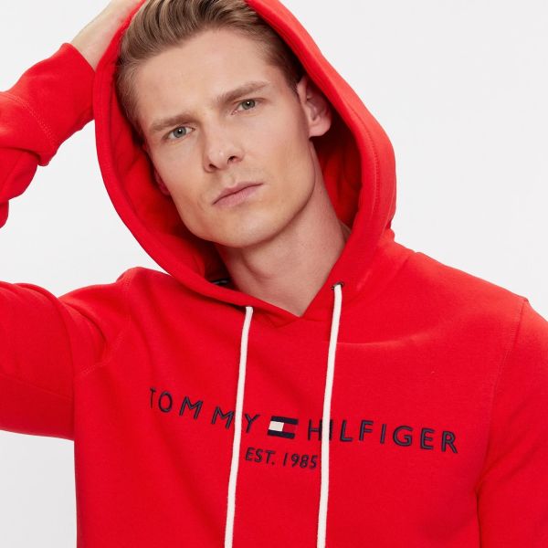 Tommy Hilfiger Logo Hoodie Rood