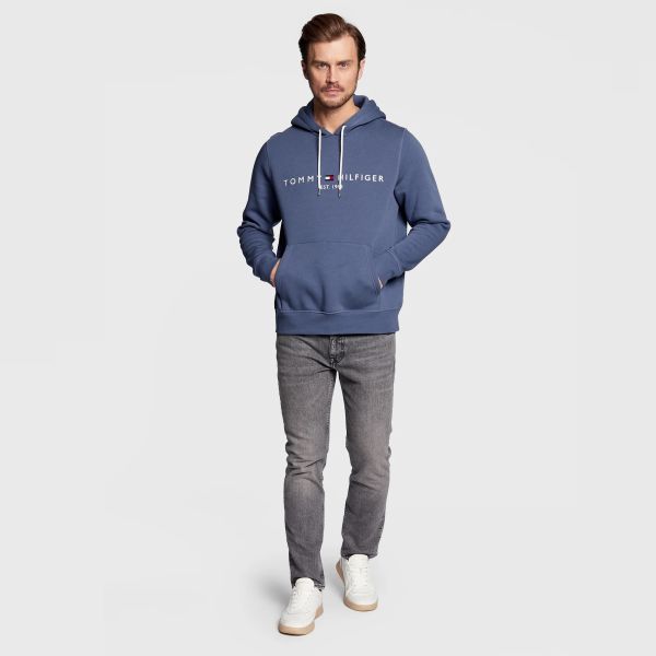 Tommy Hilfiger Logo Hoodie Royal Blauw