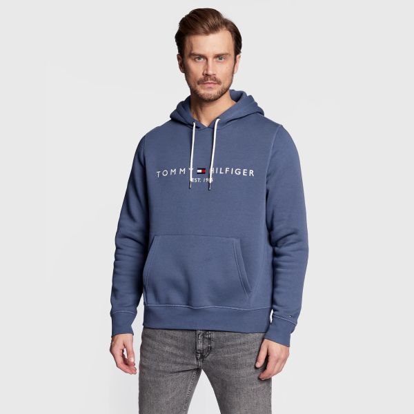 Tommy Hilfiger Logo Hoodie Royal Blauw