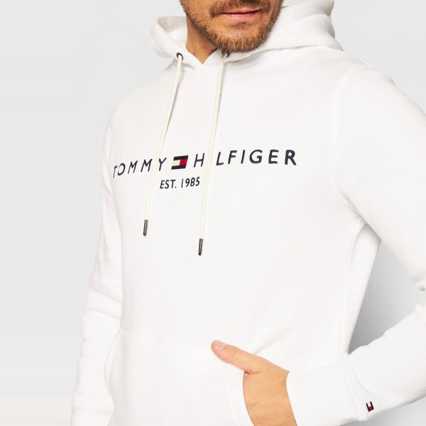 Tommy Hilfiger Logo Hoodie Wit