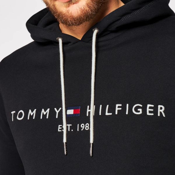 Tommy Hilfiger Logo Hoodie Zwart