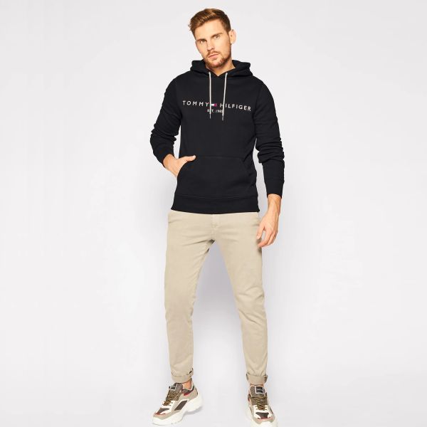 Tommy Hilfiger Logo Hoodie Zwart