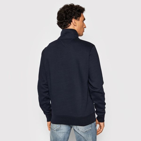 Tommy Hilfiger Logo Mockneck Sweater Navy