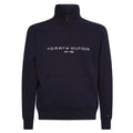Tommy Hilfiger Logo Mockneck Sweater Navy