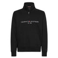 Tommy Hilfiger Logo Mockneck Sweater Zwart