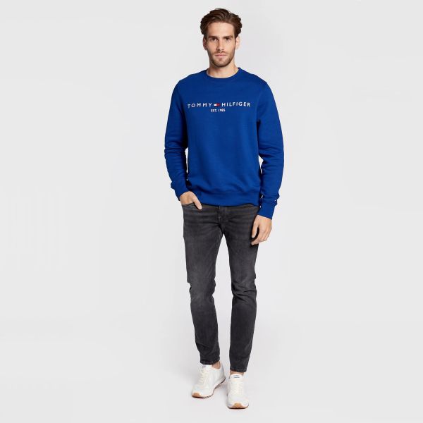 Tommy Hilfiger Logo Sweater Blauw