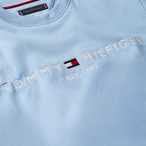 Tommy Hilfiger Logo Sweater Licht Blauw