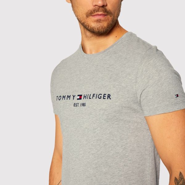 Tommy Hilfiger Logo T-shirt Grijs