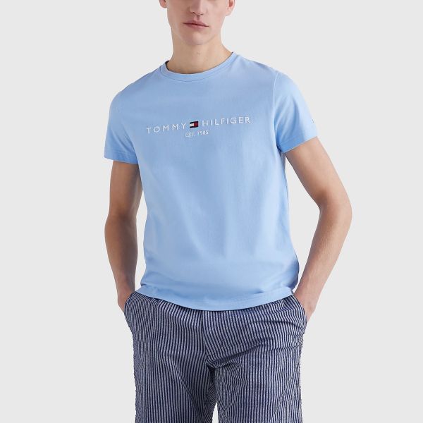 Tommy Hilfiger Logo T-shirt Licht Blauw