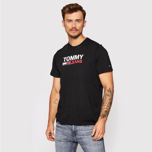 Tommy Hilfiger Logo T-shirt Zwart