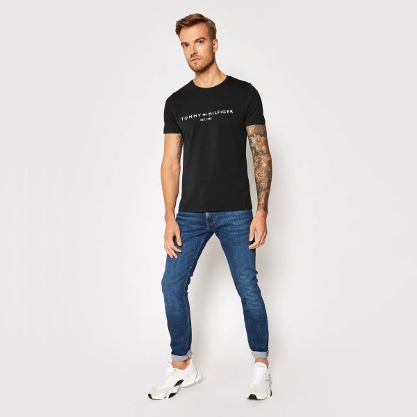 Tommy Hilfiger Logo T-shirt Zwart
