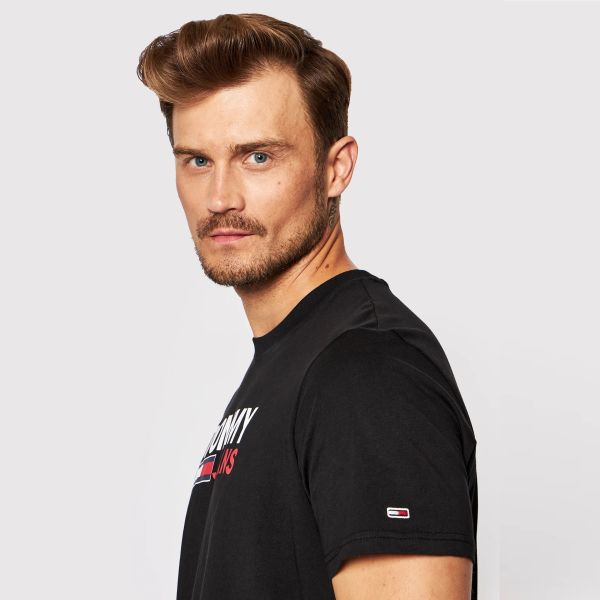 Tommy Hilfiger Logo T-shirt Zwart