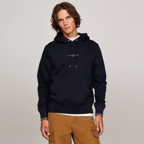 Tommy Hilfiger Logo Tipped Hoodie Navy