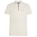 Tommy Hilfiger Mercerised Pique Zip Polo Off White