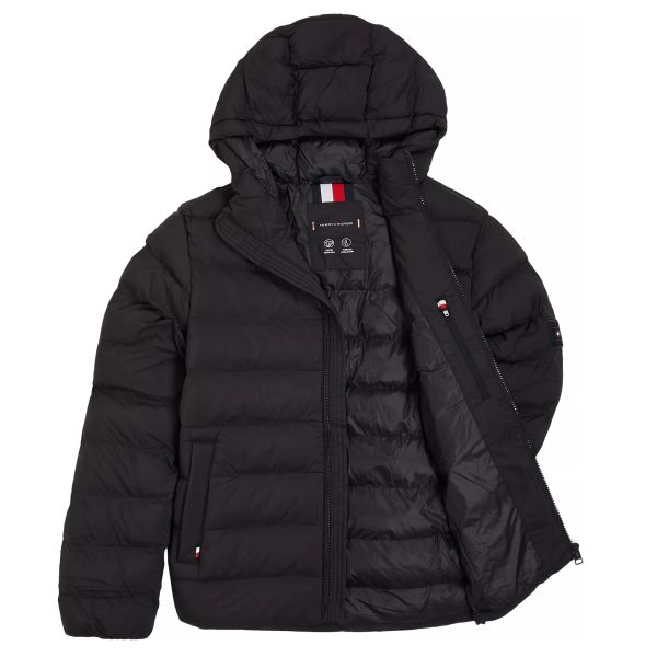 Tommy Hilfiger Mid Weight Puffer Zwart