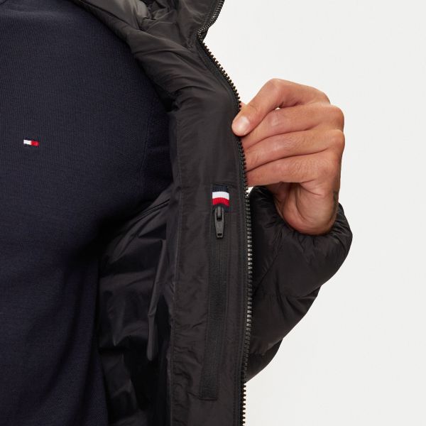 Tommy Hilfiger Mid Weight Puffer Zwart