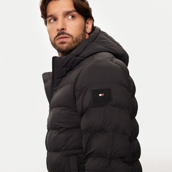 Tommy Hilfiger Mid Weight Puffer Zwart
