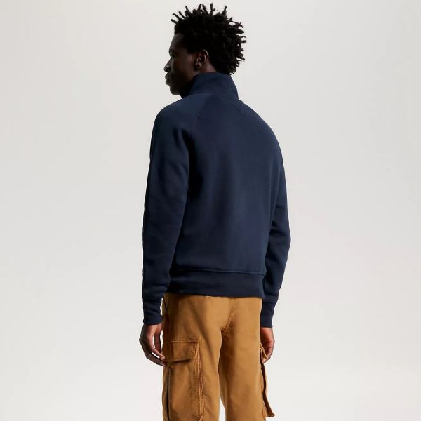 Tommy Hilfiger Mix Media Zip Through Vest Navy