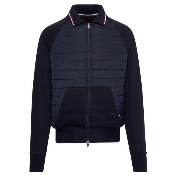 Tommy Hilfiger Mix Media Zip Through Vest Navy