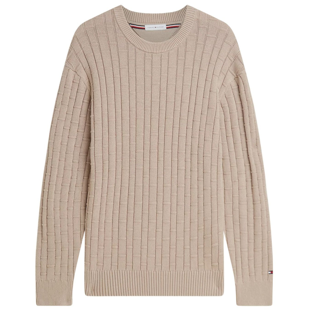 Tommy Hilfiger Mock Cable Sweater Beige