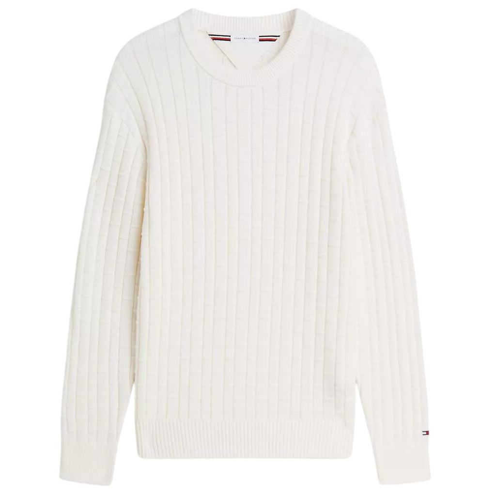 Tommy Hilfiger Mock Cable Sweater Off White