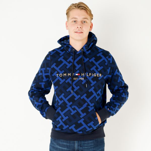 Tommy Hilfiger Monogram Logo Hoodie Navy