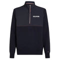 Tommy Hilfiger Monotype Mix Media Half Zip Sweater Navy