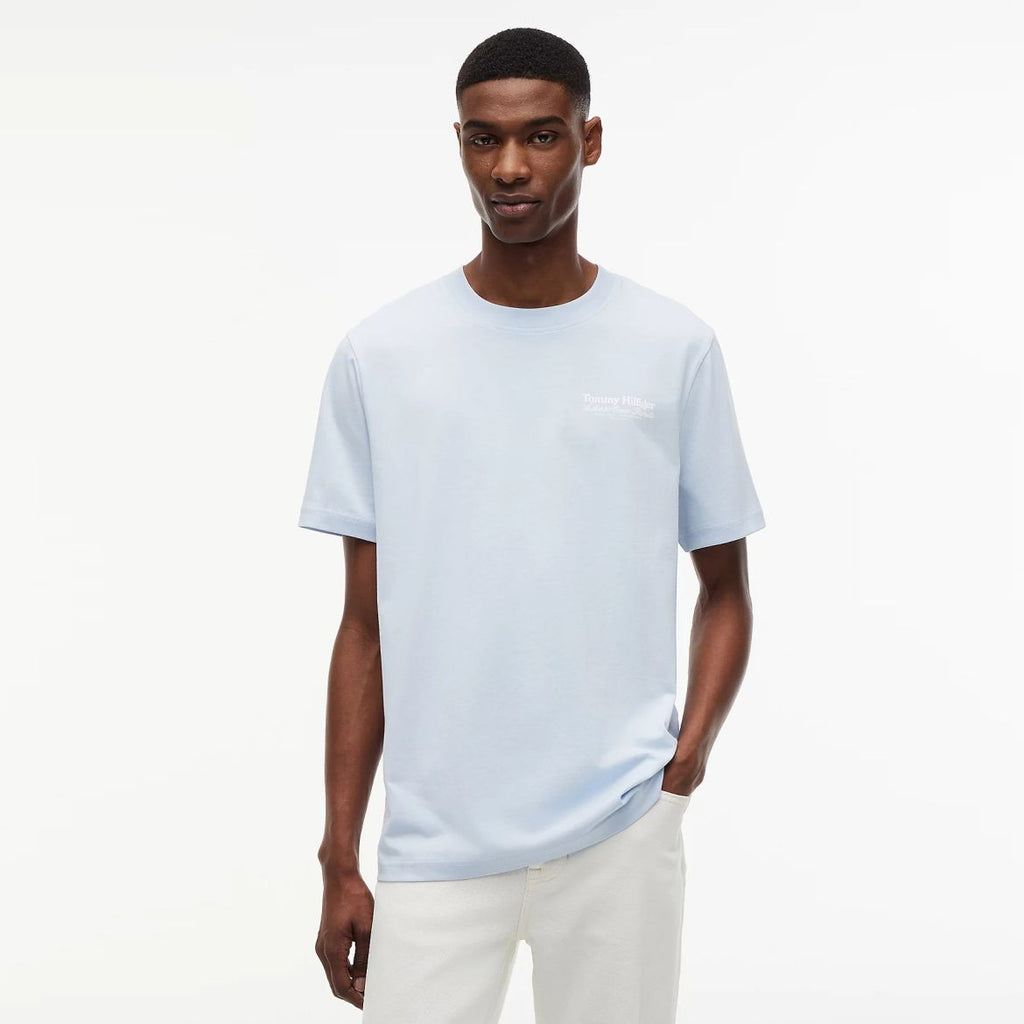 Tommy Hilfiger Nautical Back Graphic T-shirt Licht Blauw