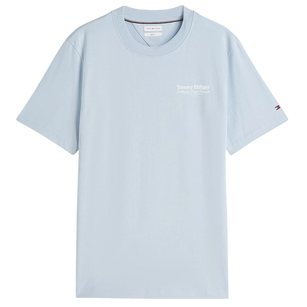 Tommy Hilfiger Nautical Back Graphic T-shirt Licht Blauw