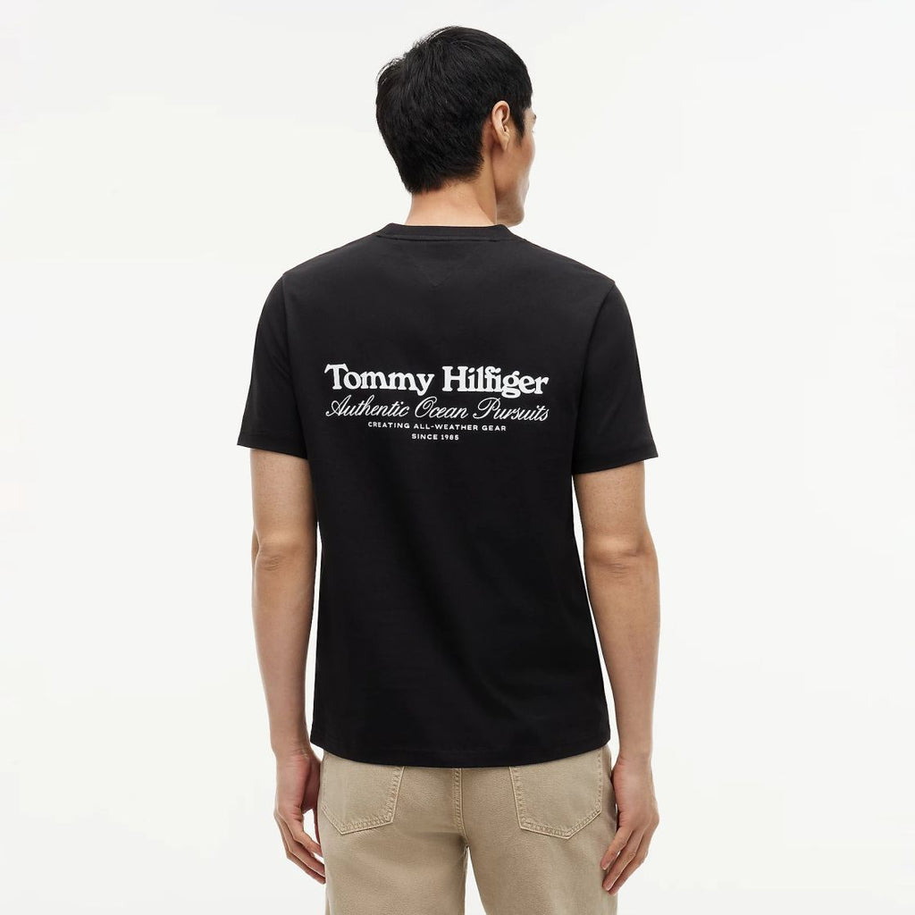 Tommy Hilfiger Nautical Back Graphic T-shirt Zwart
